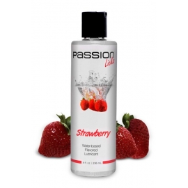 Lame de pasión a base de agua de fresa con sabor a lubricante - 8 oz