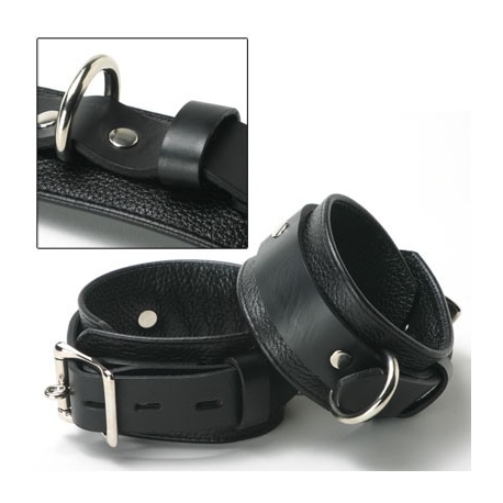 Stricte cuir luxe verrouillage poignets