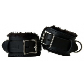 Stricte cuir Premium fourrure doublé poignets