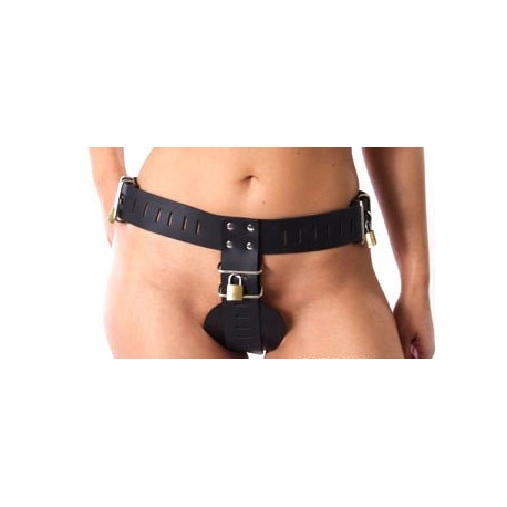 Ceinture de chasteté féminine stricte cuir