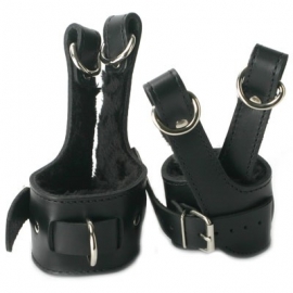 Stricte cuir molleton doublé poignets Suspension