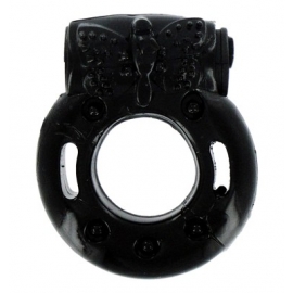 Orgasmique vibrant Cockring noir