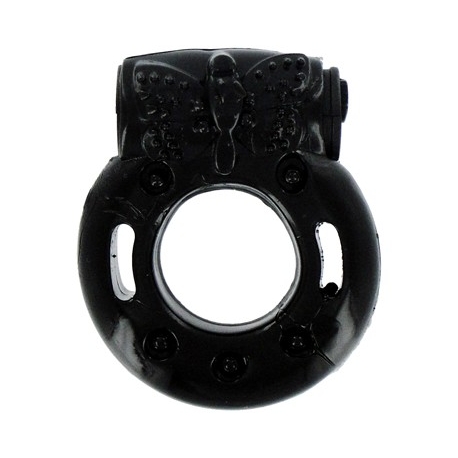 Cockring negro vibrante orgásmico