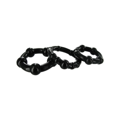 Black Performance Erection Rings - Packaged