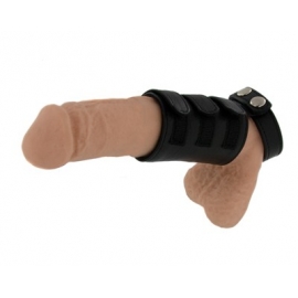 Leather Cock Ring with Penis Sheath