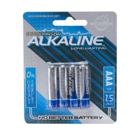 Doc Johnson pilhas alcalinas AAA 4-Pack