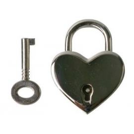 Coeur en forme de cadenas poli Nickle