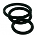 Trinty Silicone Cock Rings - Black