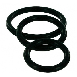 Anéis penianos de Silicone Trinty - preto