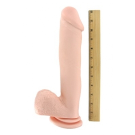 Vibrador de 12 polegadas profundo piroca Derek com ventosa