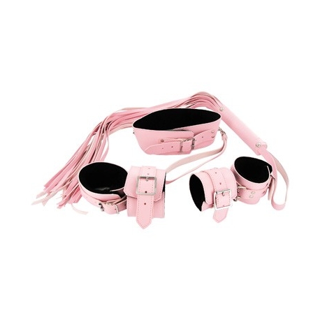 Strict Leather Pink Bondage Set