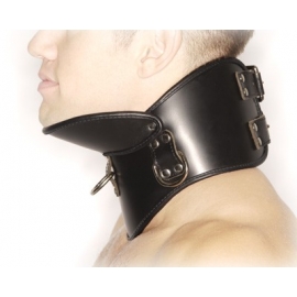 Strict Leather BDSM Posture Collar