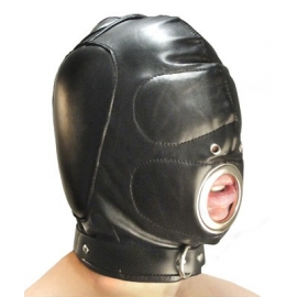 Leather Padded Hood with Mouth Hole