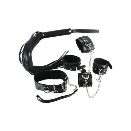 Strict Leather Black Bondage Set