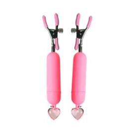 Pink Crush Vibrating Nipple Clamps