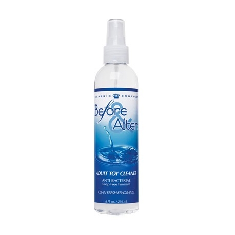 Antes e depois de adulto anti-bacteriano Toy Cleaner 8 FL. Oz.