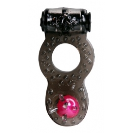 Double Dipper vibrant Cockring avec perle Anal