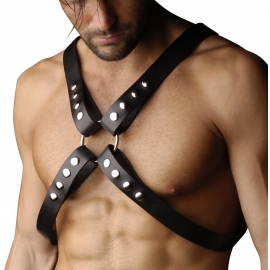 Stricte cuir 4 sangle harnais de torse