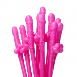 Dicky pênis sorvendo canudos - de-rosa