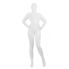 Costume de peau blanche de corps complet avec avant accès - S/M