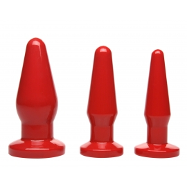 Plugs Anal rouges 3 Piece Kit