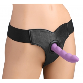 Bella velours doublé sangle élastique sur harnais