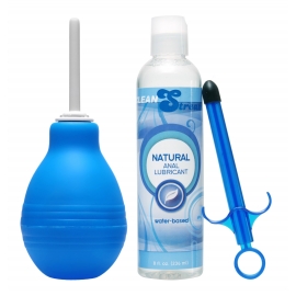 Easy Clean Enema Bulb and Lube Launcher Kit