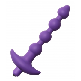 Violet perles anales vibrantes de Silicone