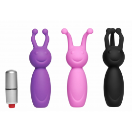Clitters 3 Silicone Sleeves with Vibrating Bullet
